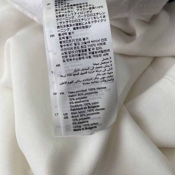 Sandro Reyan Tweed Trim White Dress size 42 - Picture 7 of 8